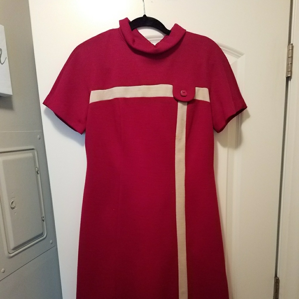 Vintage Maroon Wool dress